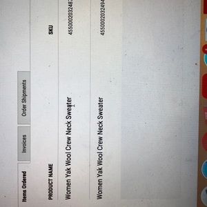 Women yak wool crew sweater